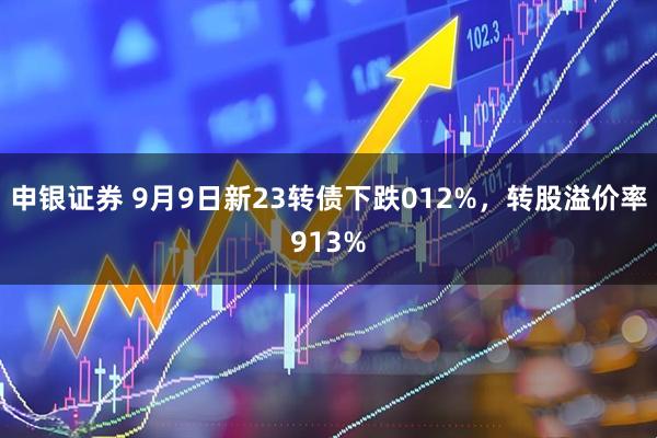 申银证券 9月9日新23转债下跌012%，转股溢价率913%